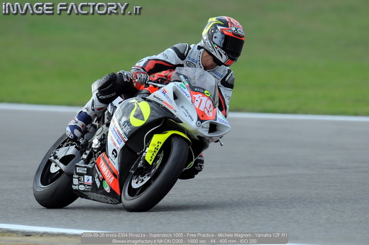 2009-09-26 Imola 0354 Rivazza - Superstock 1000 - Free Practice - Michele Magnoni - Yamaha YZF R1
